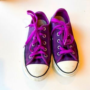 🍀*SOLD* PURPLE CONVERSE ALL STAR, LITTLE KID 12